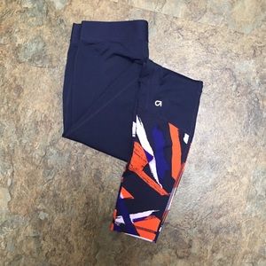 Navy Printed Gap Workout Pants